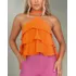 Blusa Feminina Com Babados E Amarrações Verão