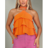 Blusa Feminina Com Babados