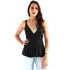 Blusa Feminina Com Detalhes Drapeados Preta Naguchi