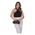 Blusa Feminina Com Gola Transpassada Cetim
