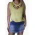 Blusa Feminina Com Lindo Detalhe De Pedrarias Na Frente
