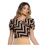 Blusa Feminina Com Manga