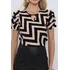 Blusa Feminina Com Manga Bufante Lateral Estampado