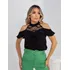 Blusa Feminina Com Renda Delicada Simples Elegante