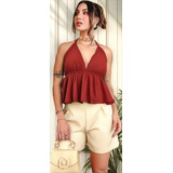 Blusa Feminina Cropped Bata