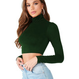 Blusa Feminina Cropped Gola