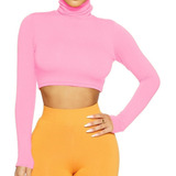 Blusa Feminina Cropped Gola