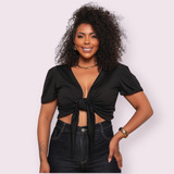 Blusa Feminina Cropped Plus