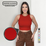 Blusa Feminina Cropped Regata