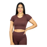Blusa Feminina Cropped Sem