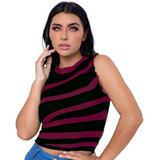 Blusa Feminina Cropped Zebra