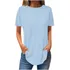 Blusa Feminina De Mangas Curtas Vendida Na Moda, Gola Redond