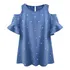 Blusa Feminina De Ombro Largo Plus Size, Manga Curta, Camisa