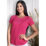 Blusa Feminina Delicada Bordada