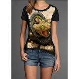 Blusa Feminina Divertida Snake