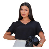 Blusa Feminina Elegante Manga