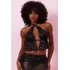 Blusa Feminina Em Paetê Frente Única Planet Girls Preto