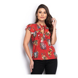 Blusa Feminina Estampada Babados