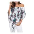 Blusa Feminina Feminina Com Estampa De Meia Manga Comprida C