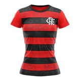 Blusa Feminina Flamengo Licenciada Shout #rubronegra
