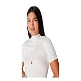Blusa Feminina Gola Alta Em Ribana - Off White Xg