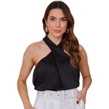 Blusa Feminina Gola Transpassada