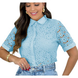 Blusa Feminina Guipir Manga