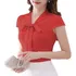 Blusa Feminina Laço Gravatinha Manga Curta Moda Evangélica