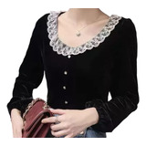 Blusa Feminina Linda Veludo