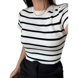 Blusa Feminina Listrada Old