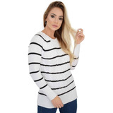 Blusa Feminina Listras Trancada