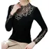 Blusa Feminina Malwe Manga Longa Renda Bordada Linda
