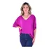 Blusa Feminina Manga 3/4 Gola V Básica Casual Promo De Ofert