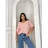 Blusa Feminina Manga 3/4 Gola V Básica Casual
