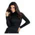 Blusa Feminina Manga Comprida Gola Alta Canelada 