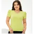 Blusa Feminina Manga Curta Com Detalhe Drapeado Gola Redonda