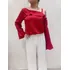 Blusa Feminina Manga Flare Ombro Caído