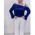 Blusa Feminina Manga Flare Ombro Caído