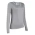 Blusa Feminina Manga Longa C/ Elastano Canelada Cores Gola V