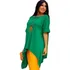 Blusa Feminina Maxi Com Pontas Manga Curta Assimétrica