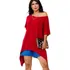 Blusa Feminina Maxi Com Pontas Manga Curta Assimétrica