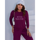 Blusa Feminina Moletinho Manga