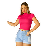 Blusa Feminina Novinha Canelada