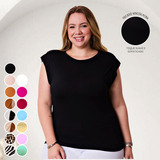 Blusa Feminina Ombreira Bicolor