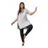 Blusa Feminina Plus Size Alongada Branca Com Fenda Manga 3/4