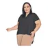 Blusa Feminina Plus Size Bata Estilo Mullet Do Tam Plus 049