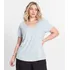 Blusa Feminina Plus Size Da Infinita Cor Azul