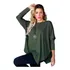 Blusa Feminina Plus Size De Ponta Manga Longa Estilosa
