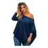 Blusa Feminina Plus Size De Ponta Manga Longa Estilosa