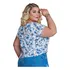 Blusa Feminina Plus Size Decote Canoa 46 A 52 Verão Elegante